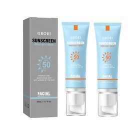 SADOER Sunscreen to prevent sunburn and tanning SPF 50+++ Facial Skincare-Valentine's Day gift Moisturizing Tinted Uv Comfort Hydrating - Specification: NEW 2pcs