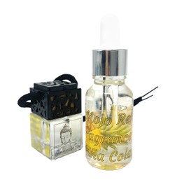 Mojo Car Perfume unisex and elegant car freshener Piña Colada scented glass container .27 oz include 2 extra refills glass bottle with dropper