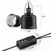 Reptile Heat Lamp Fixture 5.5" Deep Dome with Clamp &