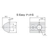 S Easy Nuts S(M6) SFN-ES6, Pack of 50