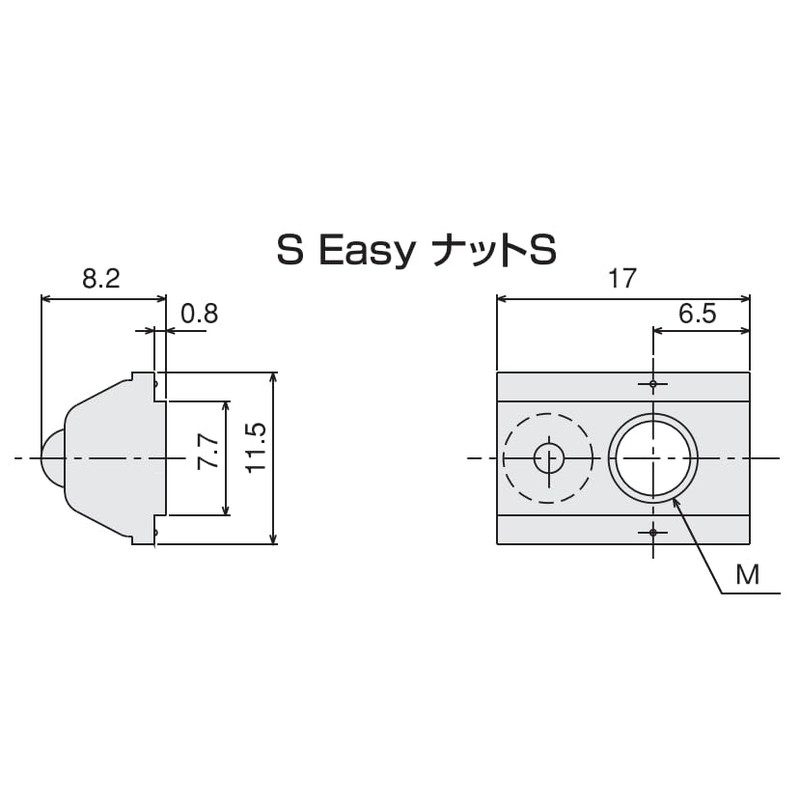 S Easy Nuts S(M6) SFN-ES6, Pack of 50