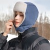 ZLYC Women Fleece Lined Winter Hat Windproof Synthetic Down Earflap