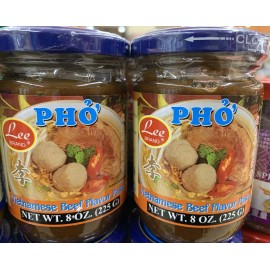 Lee Brand [4 Jar x 8oz] Lee Brand Beef flavor Paste Bouillon SOUP Gia Vi Nau Pho