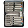 10 Pieces Set - Osteotome Periotome Convex Tip, Adjustable Depth