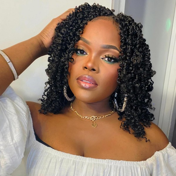 Leeven 12 Inch Pre-looped Yanky Twists Crochet Braids 8 Packs