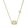 Kendra Scott Womens Elisa Bird Short Pendant Necklace Gold Opalite