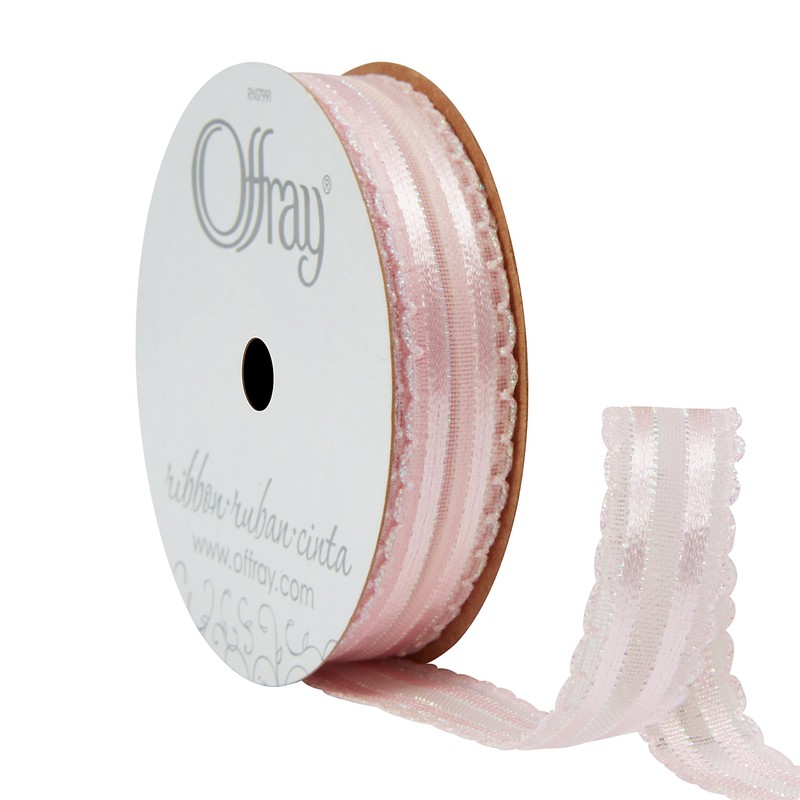Berwick Offray 147151 5/8" Wide Satin and Sheer Craft and