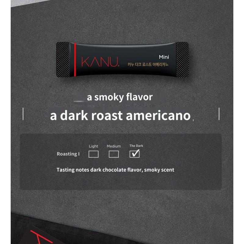 Kanu Mini Dark Roasted Americano Coffee 0.9g,150 sticks (1box),Maxim