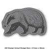 'Walking Badger' Rubber Stamp - Unmounted Design for Crafting &