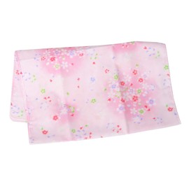 WKG Gauze Tenugui, 1 Sheet, Made in Japan, Senshu, Japanese Pattern, Double Layered Line, 03, Sakura 2 (Pink)