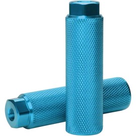 2 Pcs Blue Amotor Bike Pegs Aluminum Alloy Anti-Skid Lead Foot Bike Pegs BMX Pegs for Mountain Bike Cycling Rear Stunt Pegs Fit 3/8 inch Axles Bike Pegs Accessories