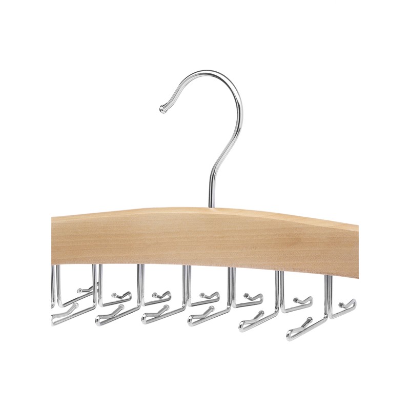 Whitmor Wooden Tie Rack Hanger for Closet, Necktie Holder Organizer