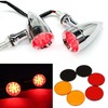 2pcs Chrome 15 LED Motorcycle Stop Brake Running Turn Signal
