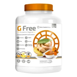 HEALTHADDICTION - G Free Protena Vegana Sabor Vainilla - Suplemento Alimenticio con Glutamina, Fibra, Crcuma, Jengibre, Vitaminas y Minerales -...    