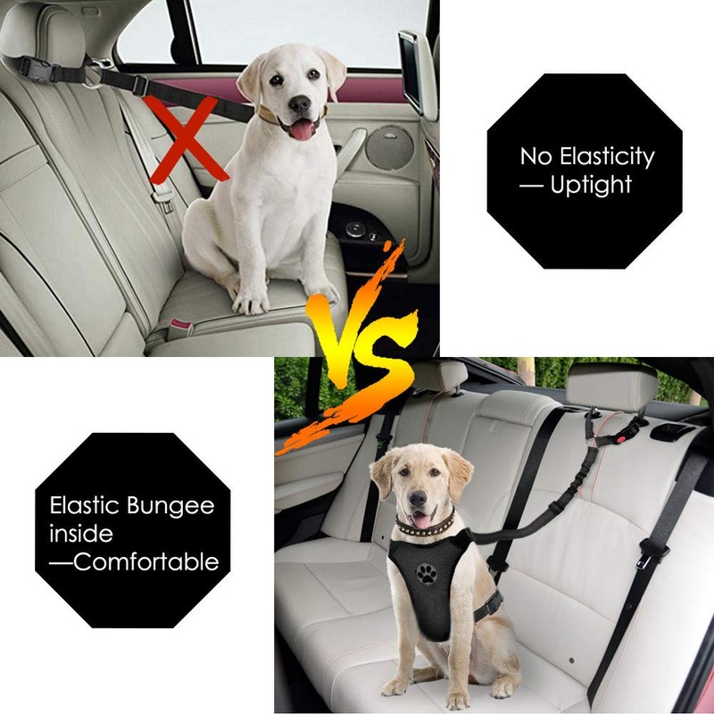 SlowTon Dog Seatbelt, 2 Pack Pet Car Seat Belt Headrest
