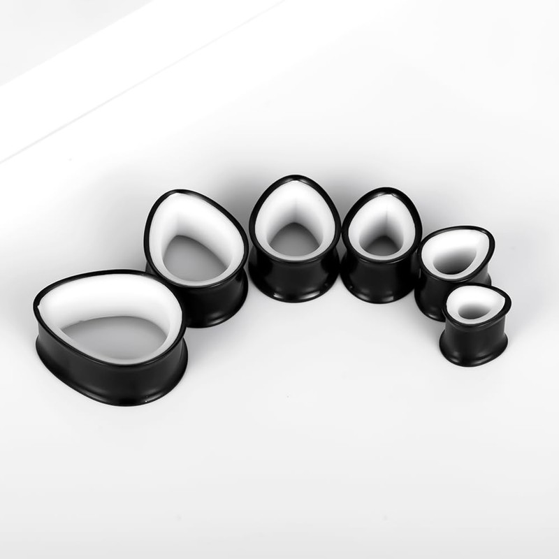 DOEARKO 2PCS Teardrop Shape Stainless Steel Outer Ring & PLA