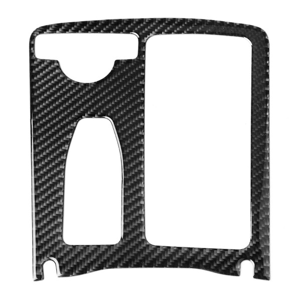 Carbon Fibre Car Center Console Water Cup Holder Panel Cover