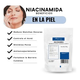 Niacinamida (vitamina B3) Usp Uso Cosmético 50 Gramos