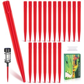 20PCS Solar Light Stakes, Plastic Landscape Stakes, 0.6X9.1 Inches Reinforced Ground Spikes, Garden Stakes Plant Suppor for Landscaping and Garden, Replacemen Stakes for Outdoor Lights