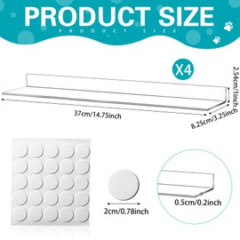 Wenqik 1 Set 2 Pcs Per Set 29.5'' x 3.25'' Width Clear Window Sill Protector from Dog Cat Scratching Strong Transparent Protection Against Dog Claw Chewing Slobbering Window Sill Cover