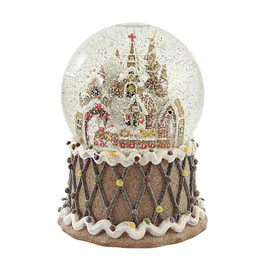 7" H LED MUS Swirl Gingerbread