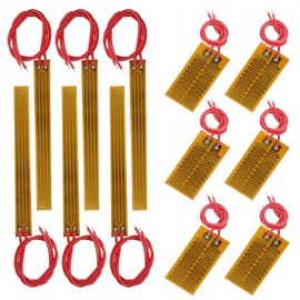 12pcs Film Heater Plate Adhesive Pad 12V 7W PI Heating Elements Film Strip Heater Adhesive Polyimide Heater Plate 12V 7W+12V 12W(with 15cm/5.9inch Wire)