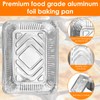50Pcs Disposable Aluminum Foil Pans with Lids, 100ml Aluminum Foil