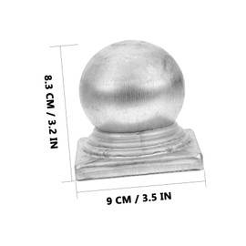 LALAFINA 4pcs Ball Shape Newel Post Caps Decorative Fence Post Cap Replacement for Traffic Barrier Columns Sturdy Design for Gates and More