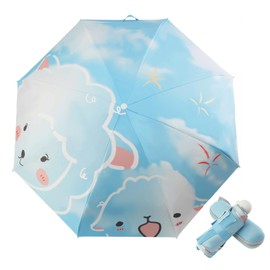 Xiuying Feng Mini Travel Umbrella Purse with Case Compact cloud-sheep
