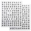 Nails Stickers Alphabet Calligraphy English Letters [Black] Nail Sticker Nail