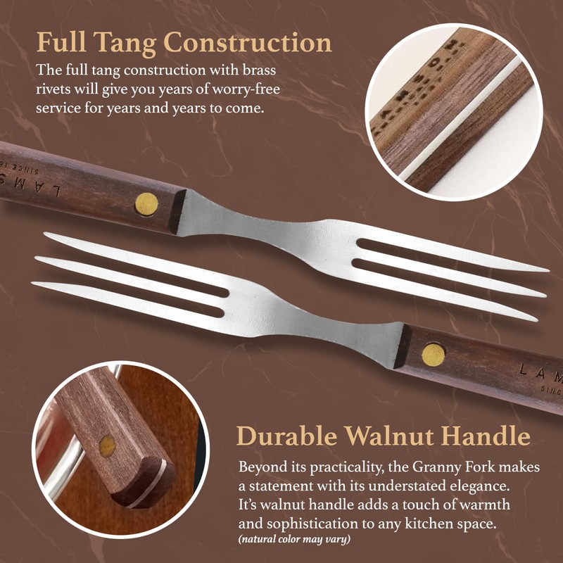 Lamson 7" Granny Fork with 3-Tines - High-Carbon Stainless Steel