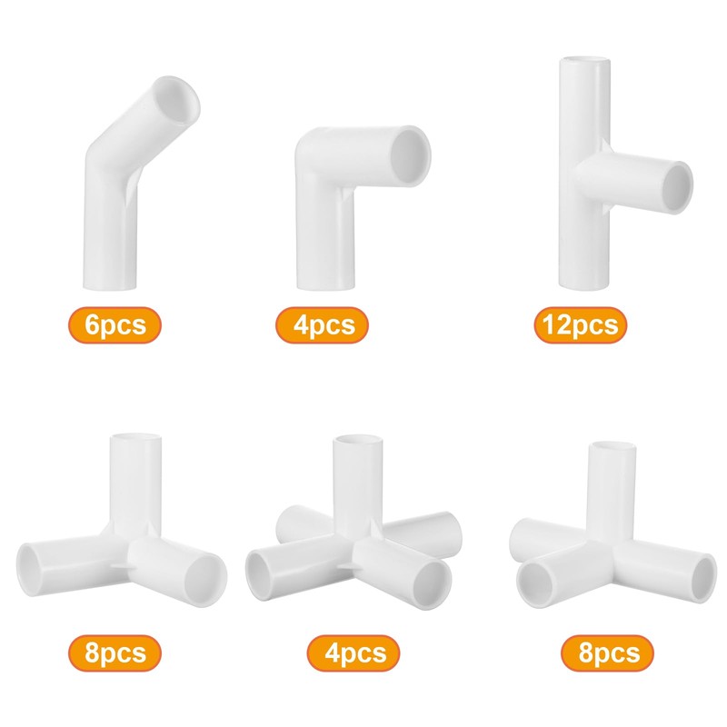 Sawysine 102 Pcs DIY PVC Projects Set Included 60 Pcs