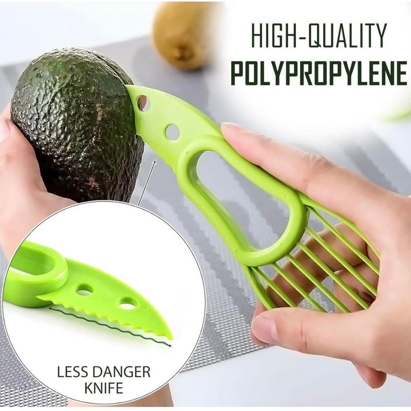 Avocado Peeler 3 in 1 Tool - Hassle-free Avocado Slicer,