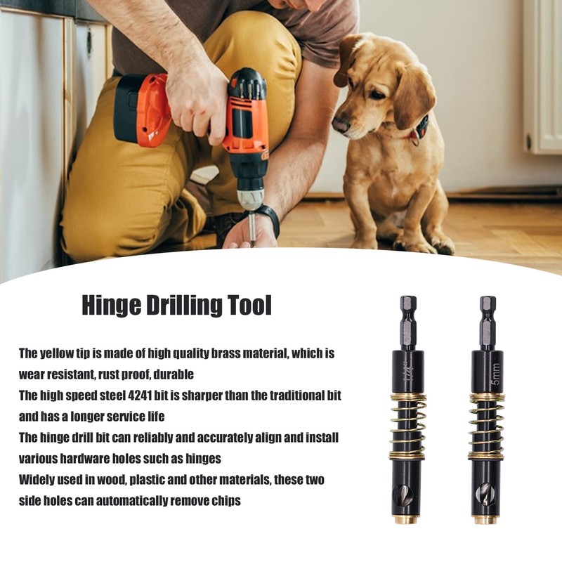 Hinge Drill Bit High Speed Steel Hinge Hole Puncher 5mm