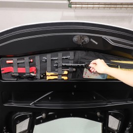 car-king888 Trunk Door Storage Black Cloth Organizer Bag Pocket For Corvette C8 2020-2024