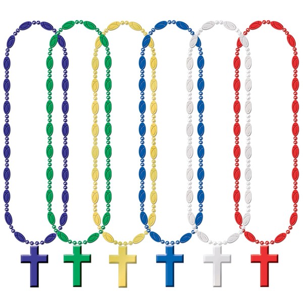 Beistle 50564-ASST Religious Beads, 33-Inch