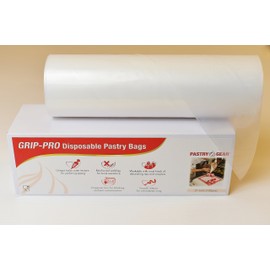 PastryGear Grip-Pro 21-Inch Nonskid Ultra Thick Disposable Pastry/Piping Bags with Dispenser (Roll of 100 Pcs)