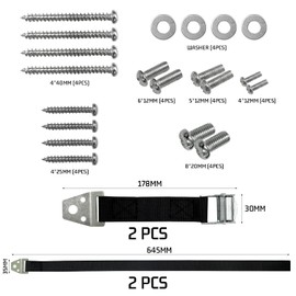 2 Pcs Furniture TV Seat Belts Anti-Rewind Adjustable Tilt Protection Furniture to Protect Child Safety Used for TV Office Cabinet (Black)