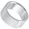 Vinani RXG Ring Wide Brushed Solid 925 Sterling Silver, Silver