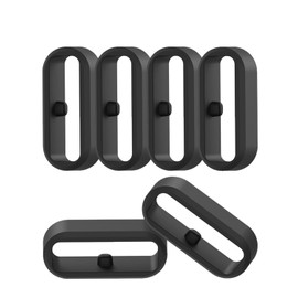 Fastener Rings Compatible with Garmin Forerunner 245 245 Music, Forerunner 645 645 Music Bands(Pack of 6) Silicone Connector Keepers Security Holder Retainer Ring for forerunner 245 Smartwatch