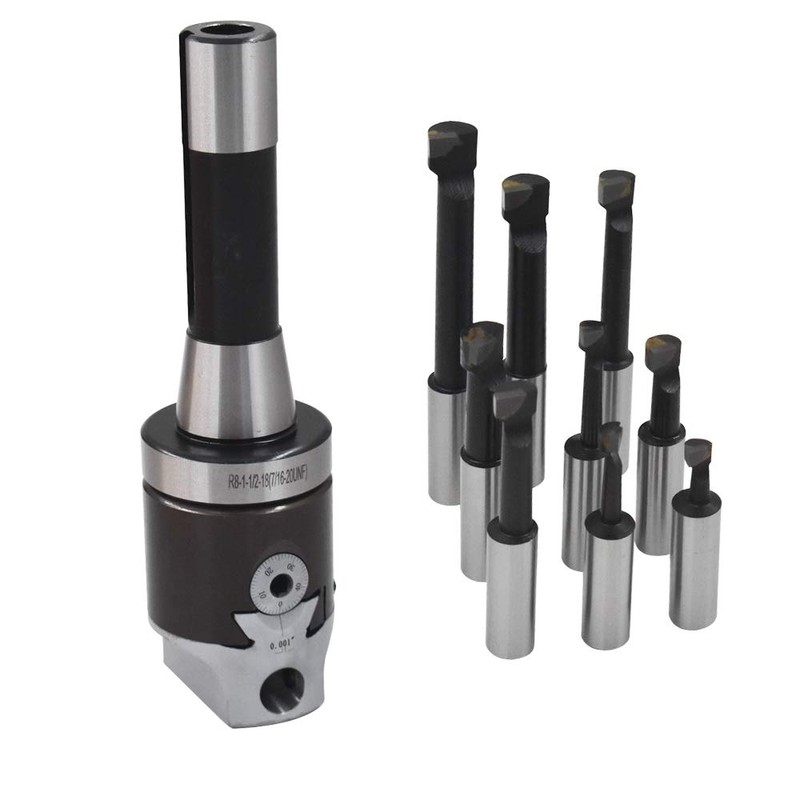 XGFWH 2" Boring Head R8 Shank Set with 9 Pcs