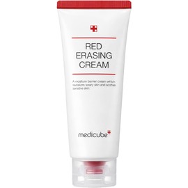 MEDICUBE Red Erasing Cream 2.0, Crema Facial Coreana con Niacinamida, Vitamina E y Betacaroteno, para Marcas Post-Imperfecciones y Tono Desigual, 100 ml