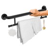 Matte Black Grab Bar 24 Inch w/Towel Holder, iHansee Stainless