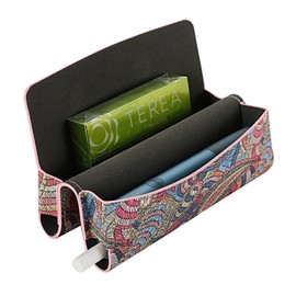 Mekeran Storage Bag for IQOS ILUMA ONE, PU Leather Case Compatible with IQOS ILUMA ONE. (Purple Paisley)