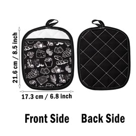 PWHAOO Charcuterie Board Pot Holder Charcuterie Chef Pot Holder Foodie Gift Charcuterie Lover Gift Cooking Gift (Charcuterie Board Black)