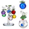 BTSKY Crystal Glass Apple Tree - Artificial Tree Figurine Ornament