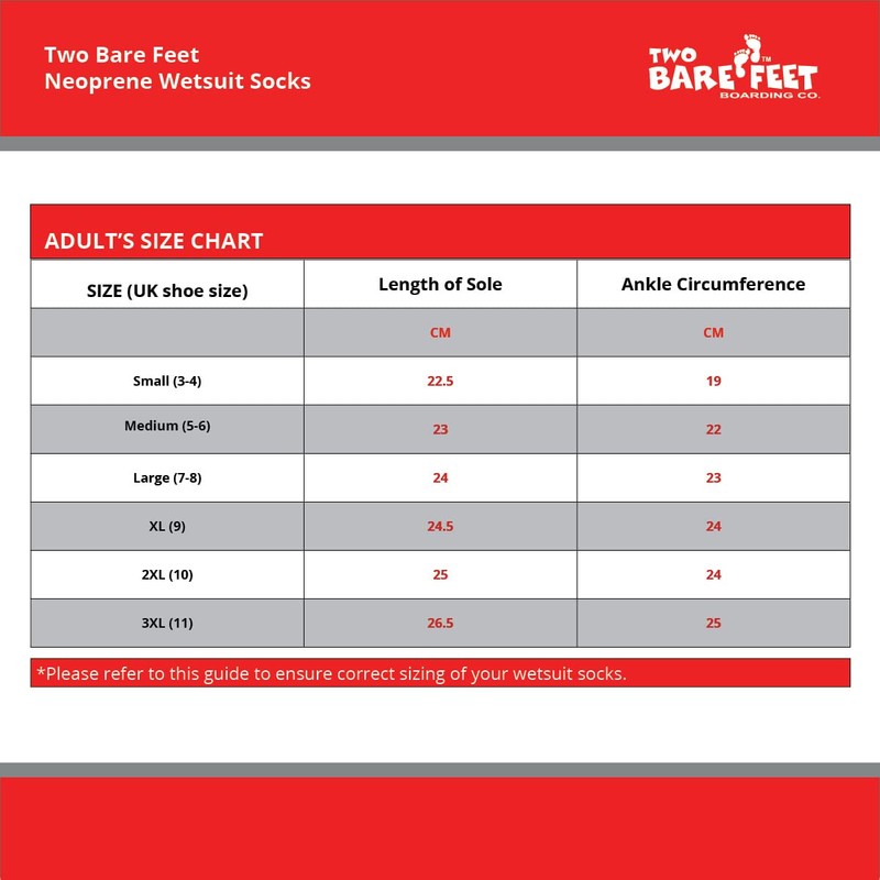 Two Bare Feet Neoprene Wetsuit Socks – 2.5mm, 5mm &