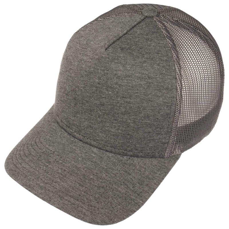 Atlantis Rapper Jersey Mid Visor Trucker Cap - Dark Grey