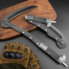 VALHALLA Folding Sickle, Black Sharp Folding Scythe with 2 Sections,