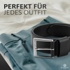 Mens Leather Belt/Mens Linden Man, XXL, Black, 3931 - 90